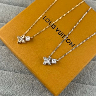 Louis Vuitton Blossom Butterfly Flower Pendant Necklace