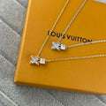 Louis Vuitton Blossom Butterfly Flower Pendant Necklace