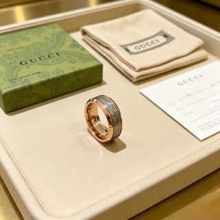 Gucci GG Geometric Two-Tone Gold Ring