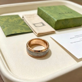Gucci GG Geometric Two-Tone Gold Ring