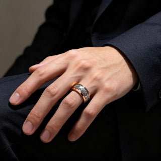 Gucci GG Geometric Two-Tone Gold Ring