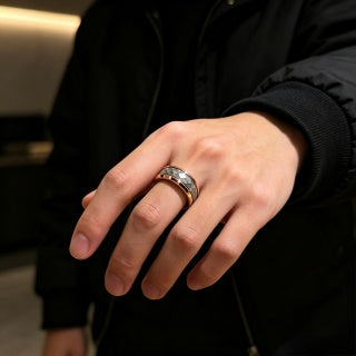 Gucci GG Geometric Two-Tone Gold Ring
