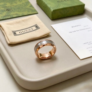Gucci GG Geometric Two-Tone Gold Ring