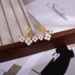 Louis Vuitton Pearl Blossom Cluster Stud Earrings