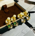 Dior Tribale Pearl Botanical Charm Stud Earrings
