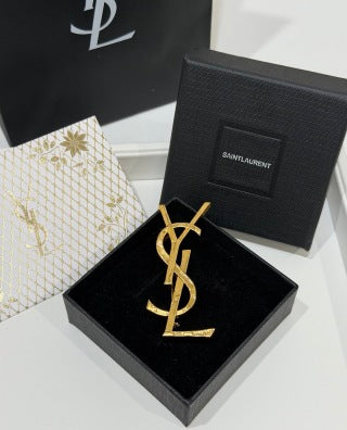 YSL Cassandre Iconic Monogram Brooch