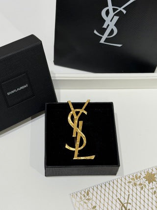 YSL Cassandre Iconic Monogram Brooch