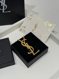 YSL Cassandre Iconic Monogram Brooch