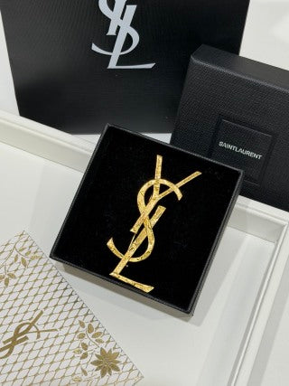 YSL Cassandre Iconic Monogram Brooch