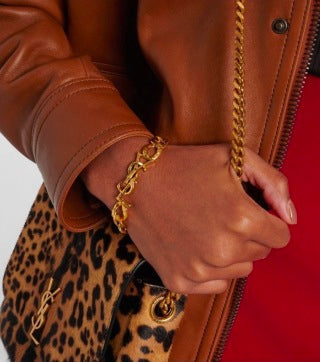 YSL Cassandre Luxe Chain Cuff Bracelet