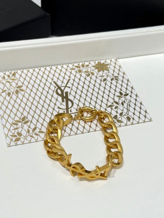 YSL Cassandre Luxe Chain Cuff Bracelet