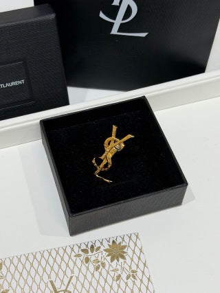 YSL Cassandre Signature Charm Clip Earring
