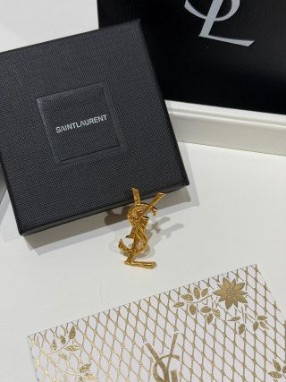 YSL Cassandre Signature Charm Clip Earring