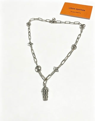 Louis Vuitton Monogram Geometric Charm Chain Necklace