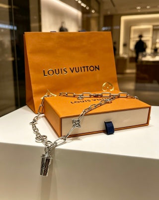 Louis Vuitton Monogram Geometric Charm Chain Necklace
