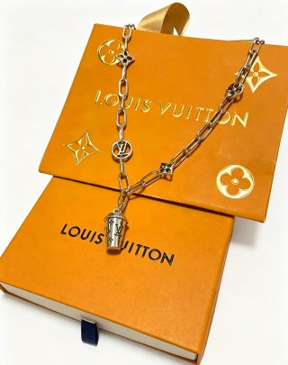 Louis Vuitton Monogram Geometric Charm Chain Necklace