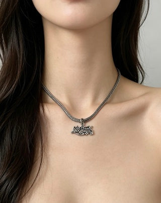 Louis Vuitton Signature Script Pendant Chain Necklace