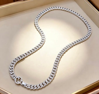 Gucci GG Cuban Link Silver Chain Necklace
