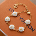Louis Vuitton Blossom Pearl Monogram Charm Bracelet