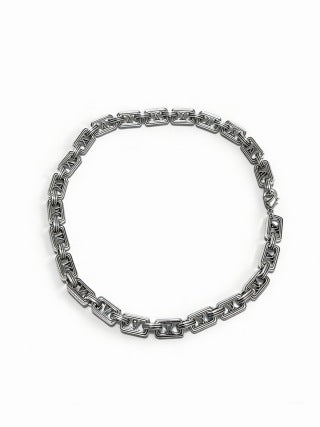 Louis Vuitton Geometric Monogram Link Chain Necklace
