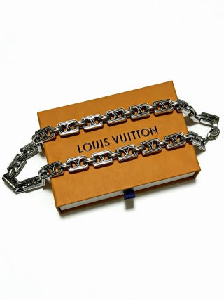 Louis Vuitton Geometric Monogram Link Chain Necklace