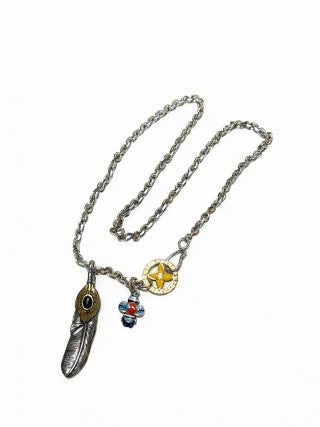Louis Vuitton Feather Charm Heritage Chain Necklace