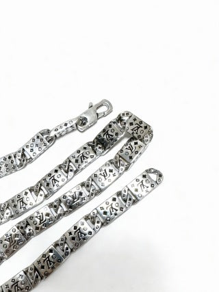 Louis Vuitton Crystal Monogram Ribbon Chain Necklace