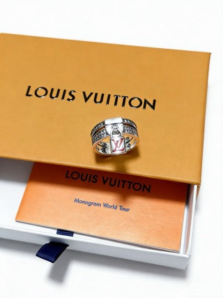 Louis Vuitton Monogram Charm Stack Band Ring