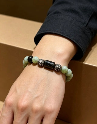 Gucci GG Green Stone Bead Bracelet