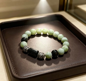 Gucci GG Green Stone Bead Bracelet