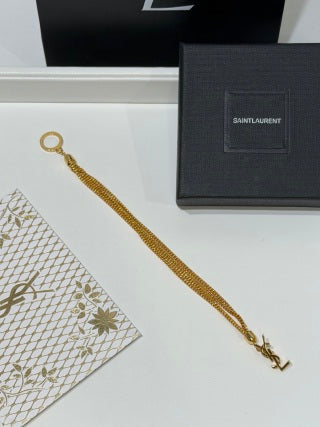 YSL Cassandre Chain Charm Bracelet