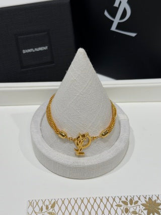 YSL Cassandre Chain Charm Bracelet