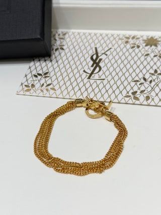 YSL Cassandre Chain Charm Bracelet