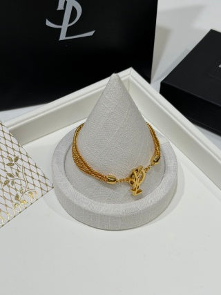 YSL Cassandre Chain Charm Bracelet
