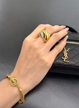 YSL Cassandre Chain Charm Bracelet