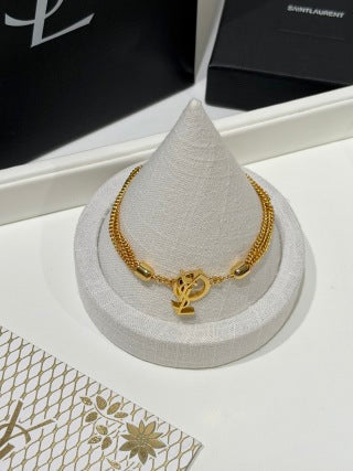 YSL Cassandre Chain Charm Bracelet