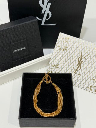 YSL Cassandre Chain Charm Bracelet