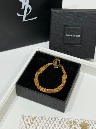 YSL Cassandre Chain Charm Bracelet