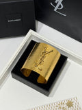 YSL Monogram Gold Cuff Bracelet