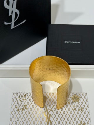 YSL Monogram Gold Cuff Bracelet