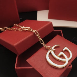 Gucci GG Interlocking Logo Pendant Chain Necklace