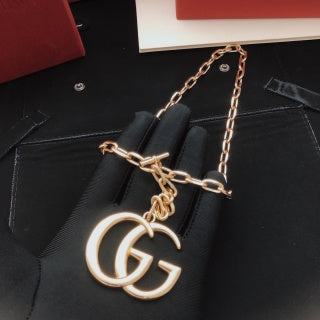 Gucci GG Interlocking Logo Pendant Chain Necklace