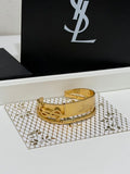 YSL Atelier Sculptural Gold Cuff Bracelet