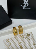 YSL Atelier Gold Sculptural Hoop Earrings
