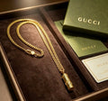 Gucci GG Barrel Pendant Rope Chain Necklace