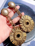 YSL Soleil Radiant Medallion Earrings