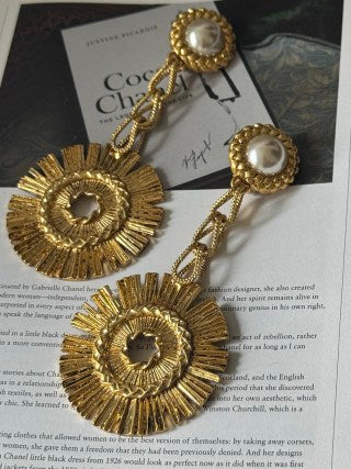 YSL Soleil Radiant Medallion Earrings