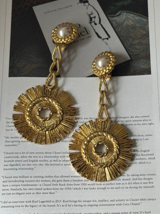 YSL Soleil Radiant Medallion Earrings