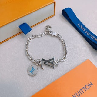 Louis Vuitton Monogram Initial Charm Chain Bracelet
