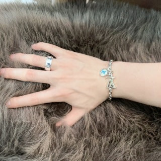 Louis Vuitton Monogram Initial Charm Chain Bracelet